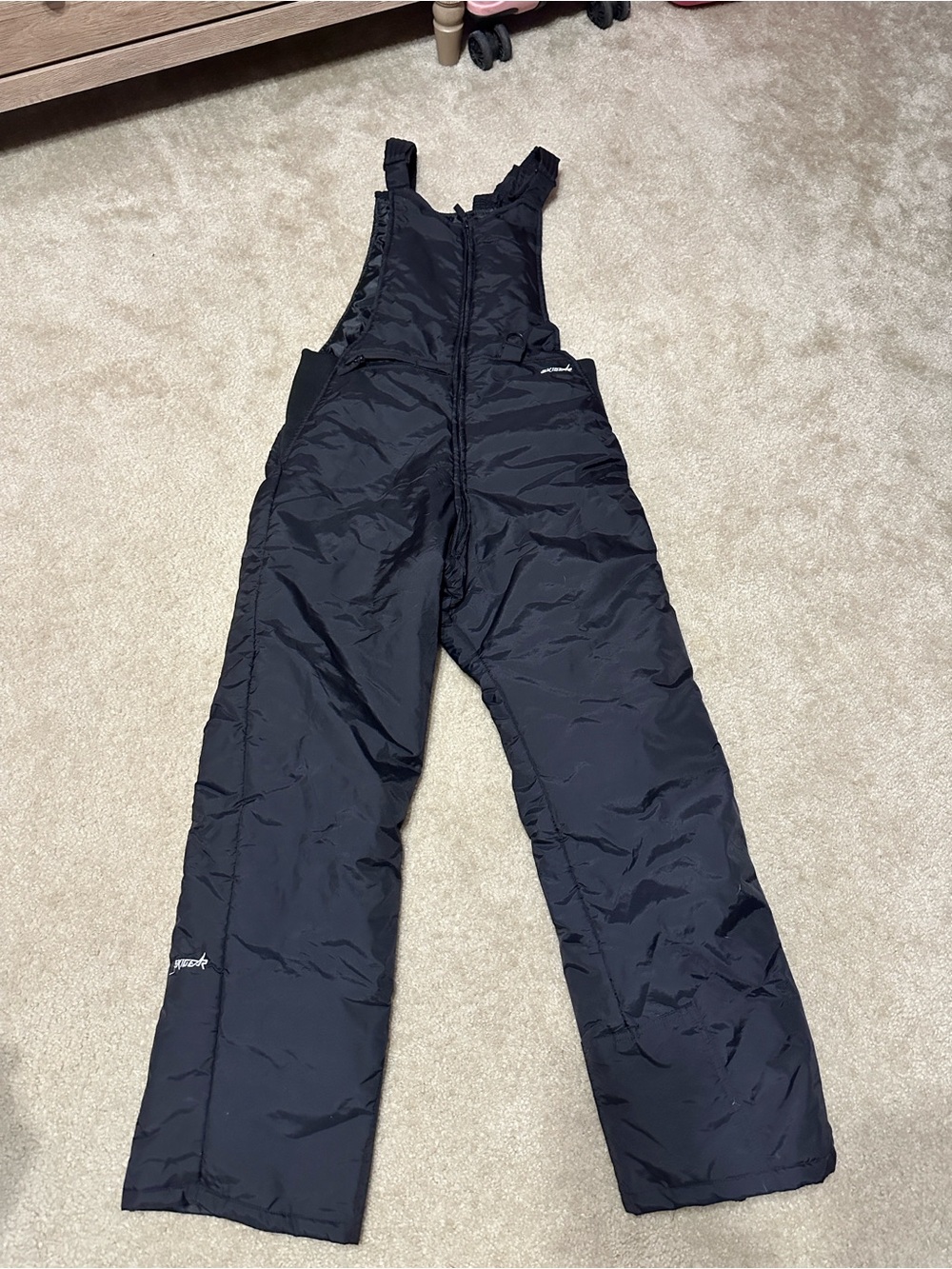 Insulated Black Snow Bib Pants